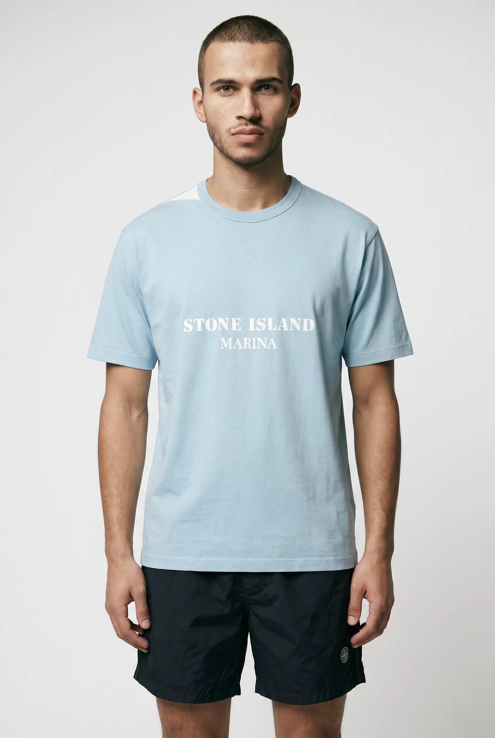 TEE-SHIRT STONE ISLAND DUST BLUE 2100017-V004A