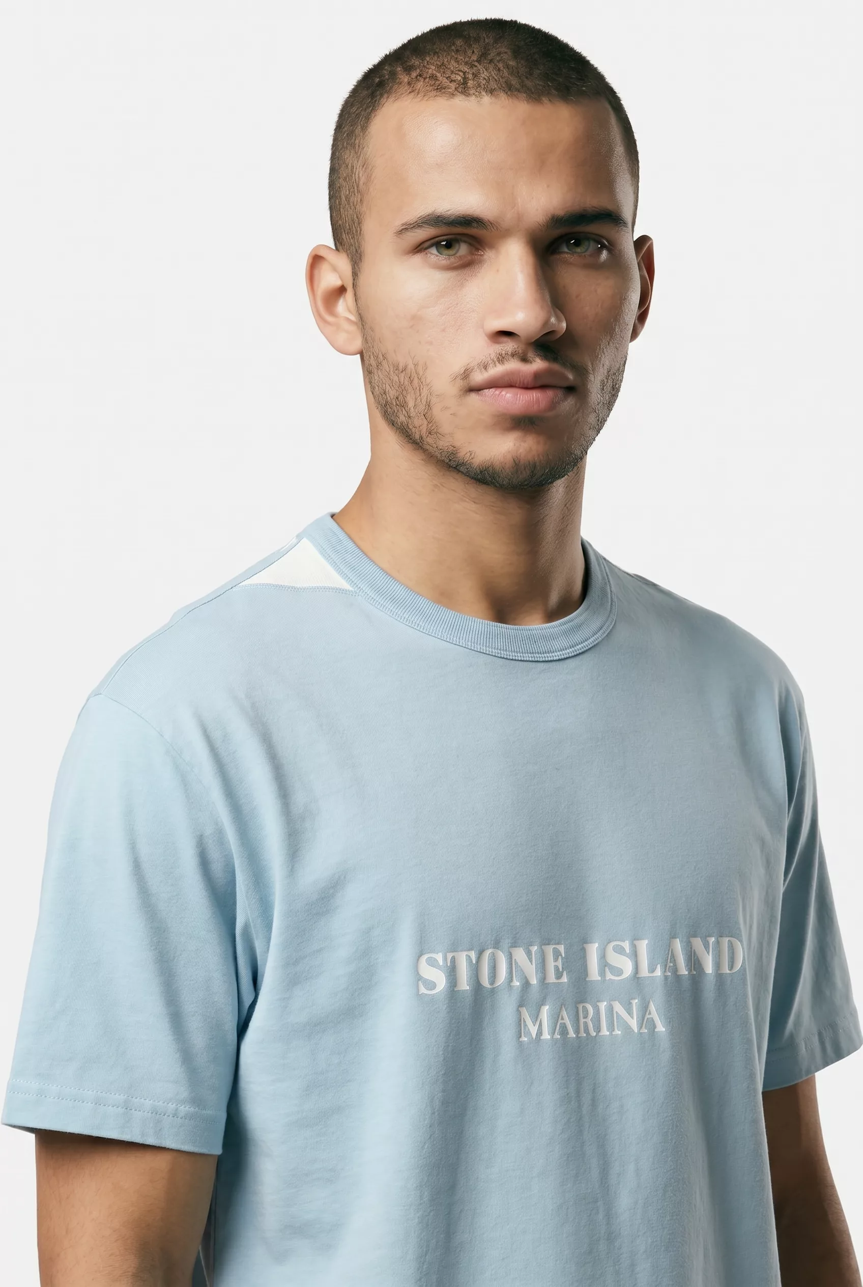 TEE-SHIRT STONE ISLAND DUST BLUE 2100017-V004A