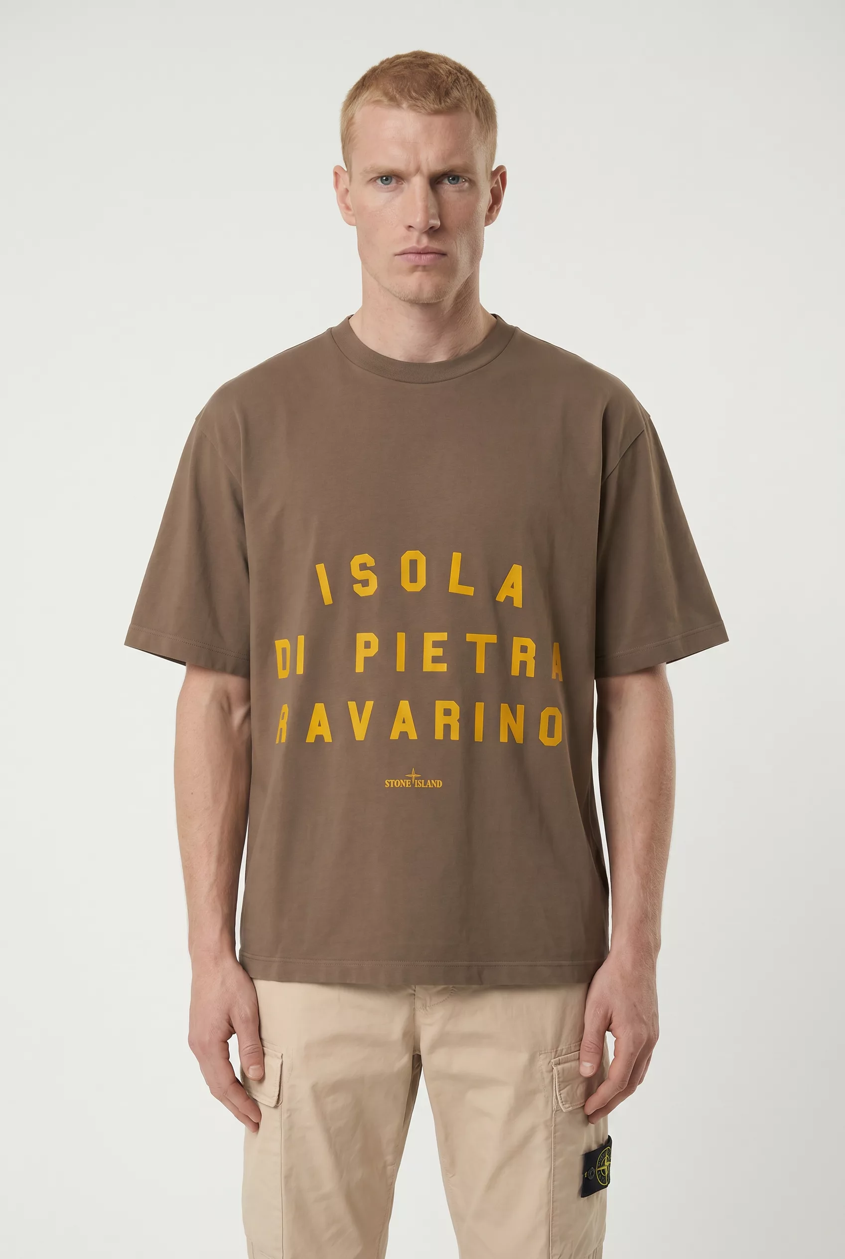 TEE-SHIRT STONE ISLAND MARRON 2100002-V007C