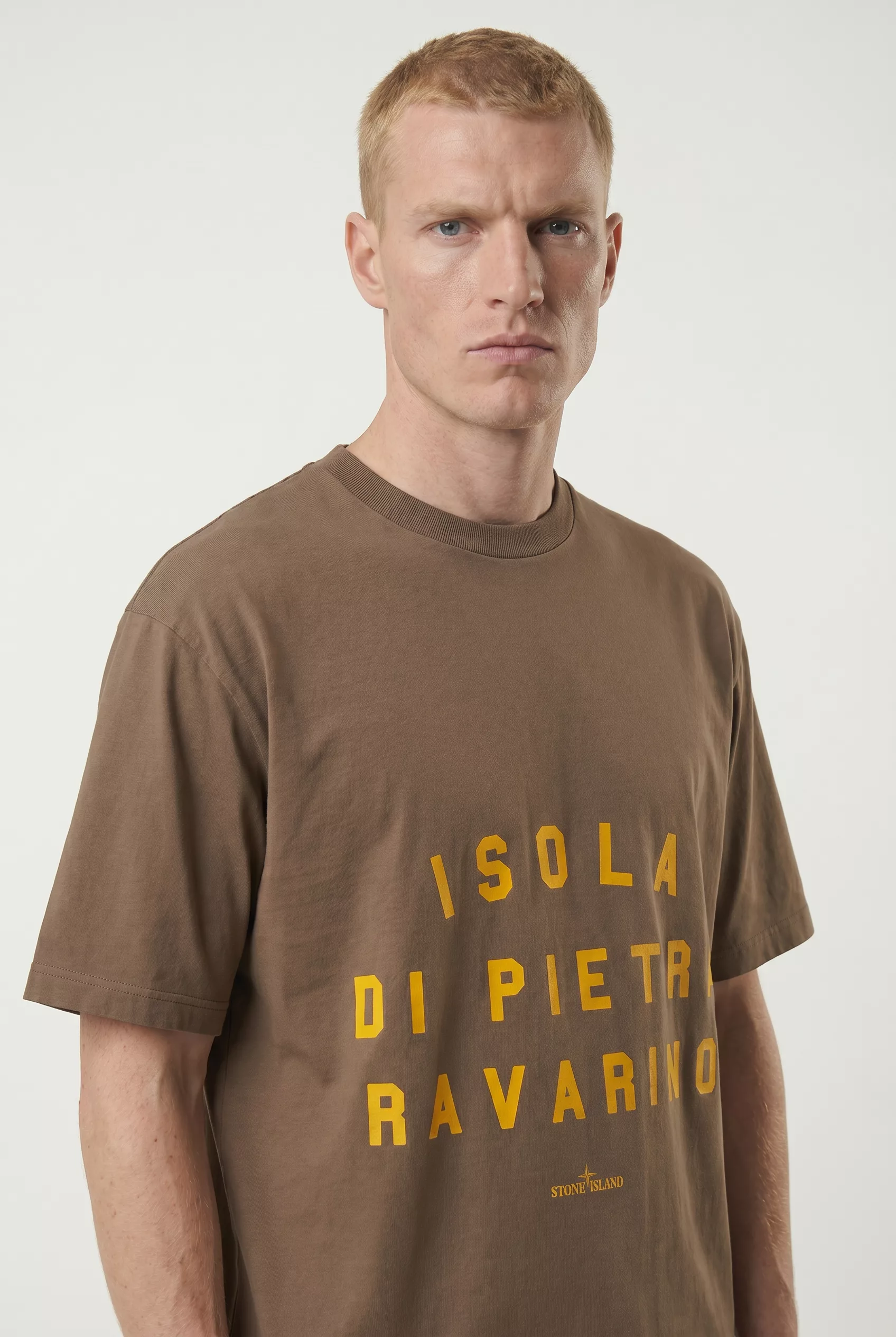 TEE-SHIRT STONE ISLAND MARRON 2100002-V007C