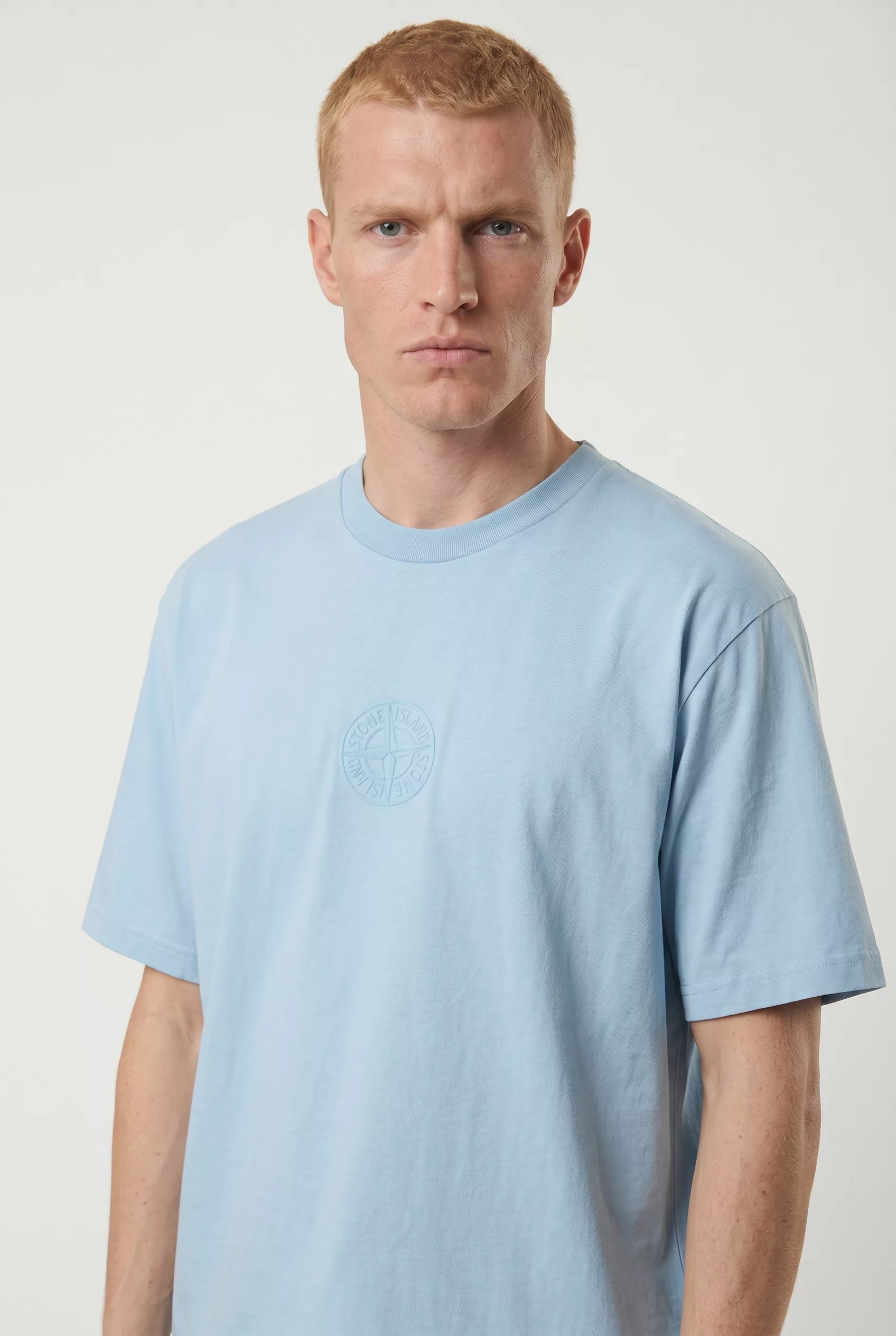 TEE-SHIRT STONE ISLAND BLEU CIEL L15210001-S0E14-V004A