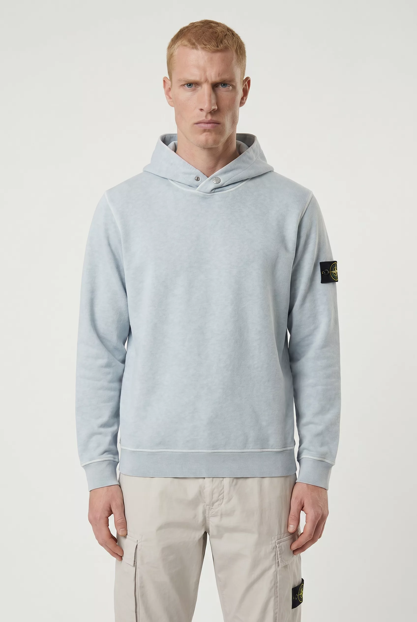 SWEAT STONE ISLAND BLEU CIEL 6100031-V0141