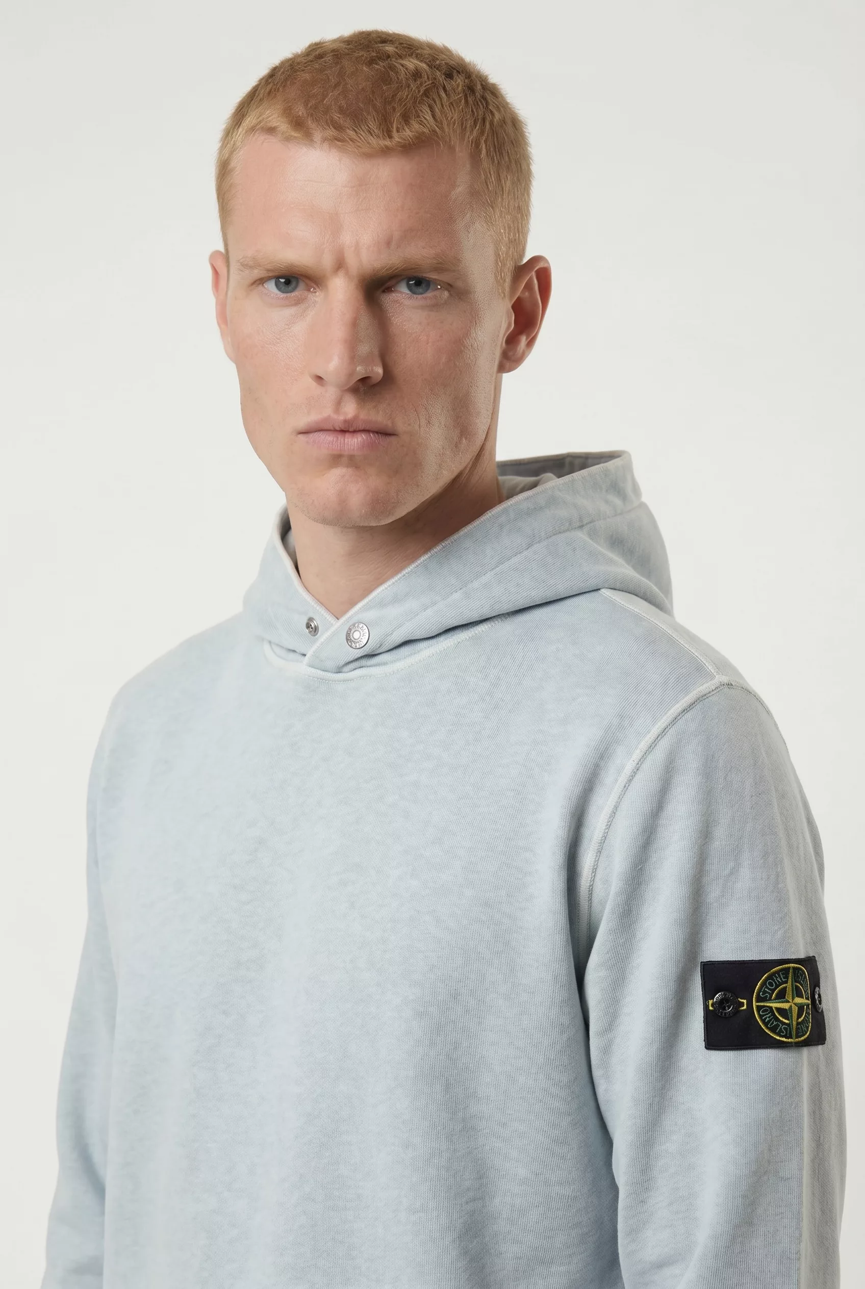 SWEAT STONE ISLAND BLEU CIEL 6100031-V0141