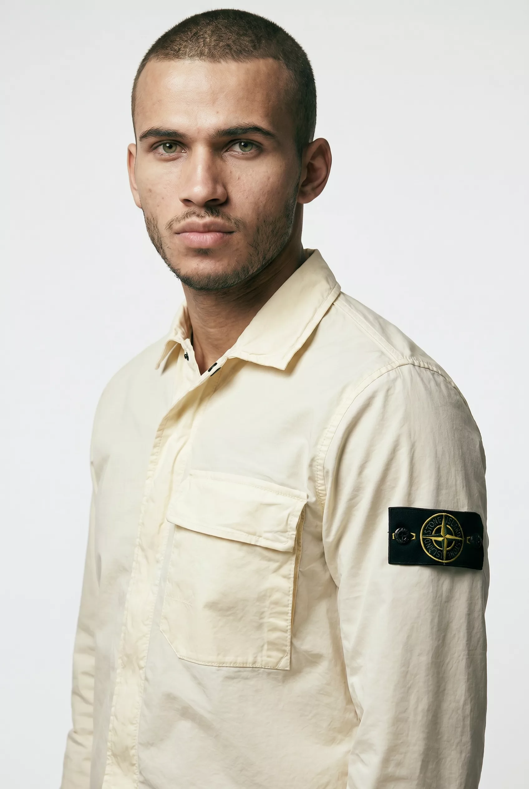 SURCHEMISE STONE ISLAND ECRUE 1200013-V0093
