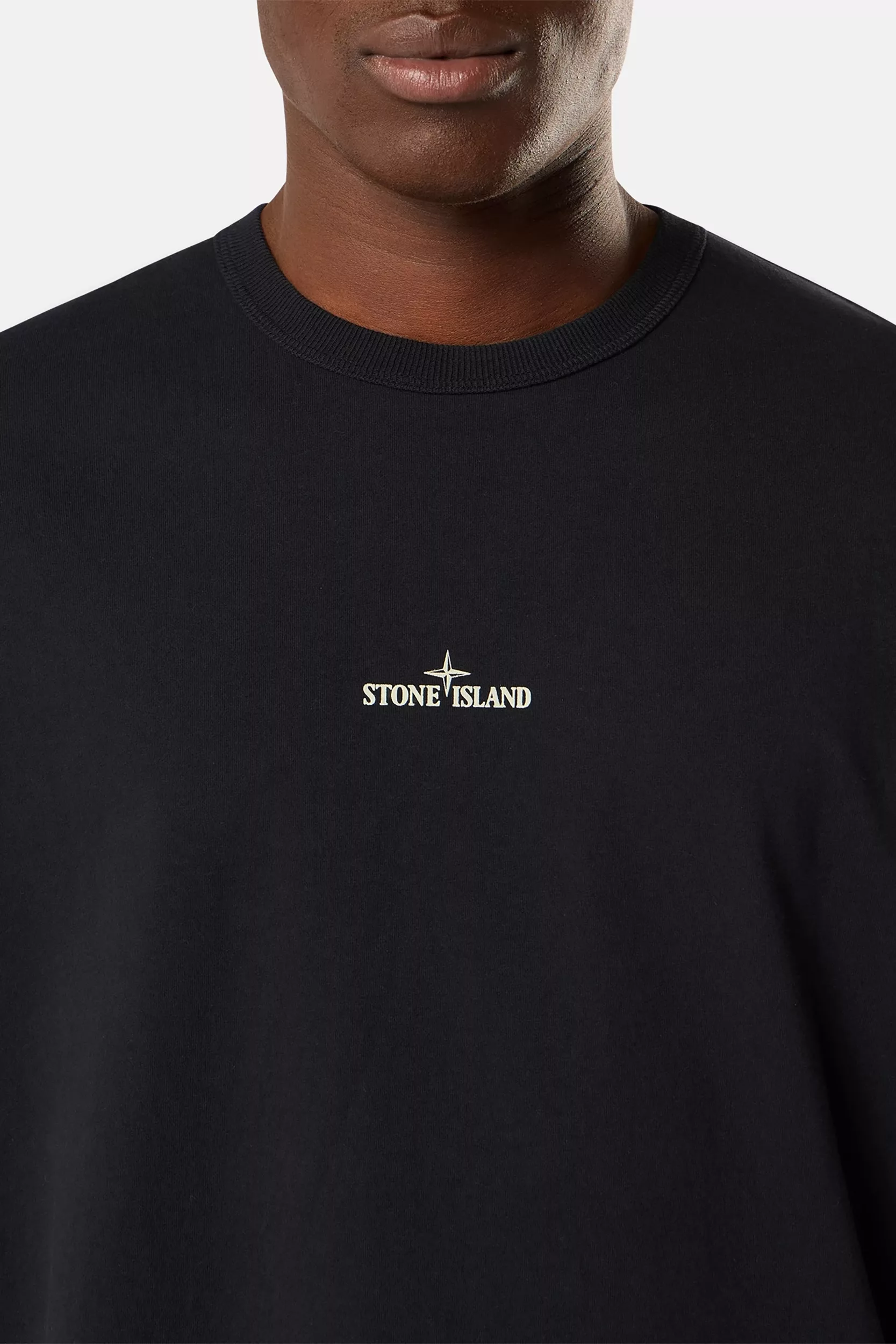STONE ISLAND T-Shirt Noir Organic Cotton Jersey