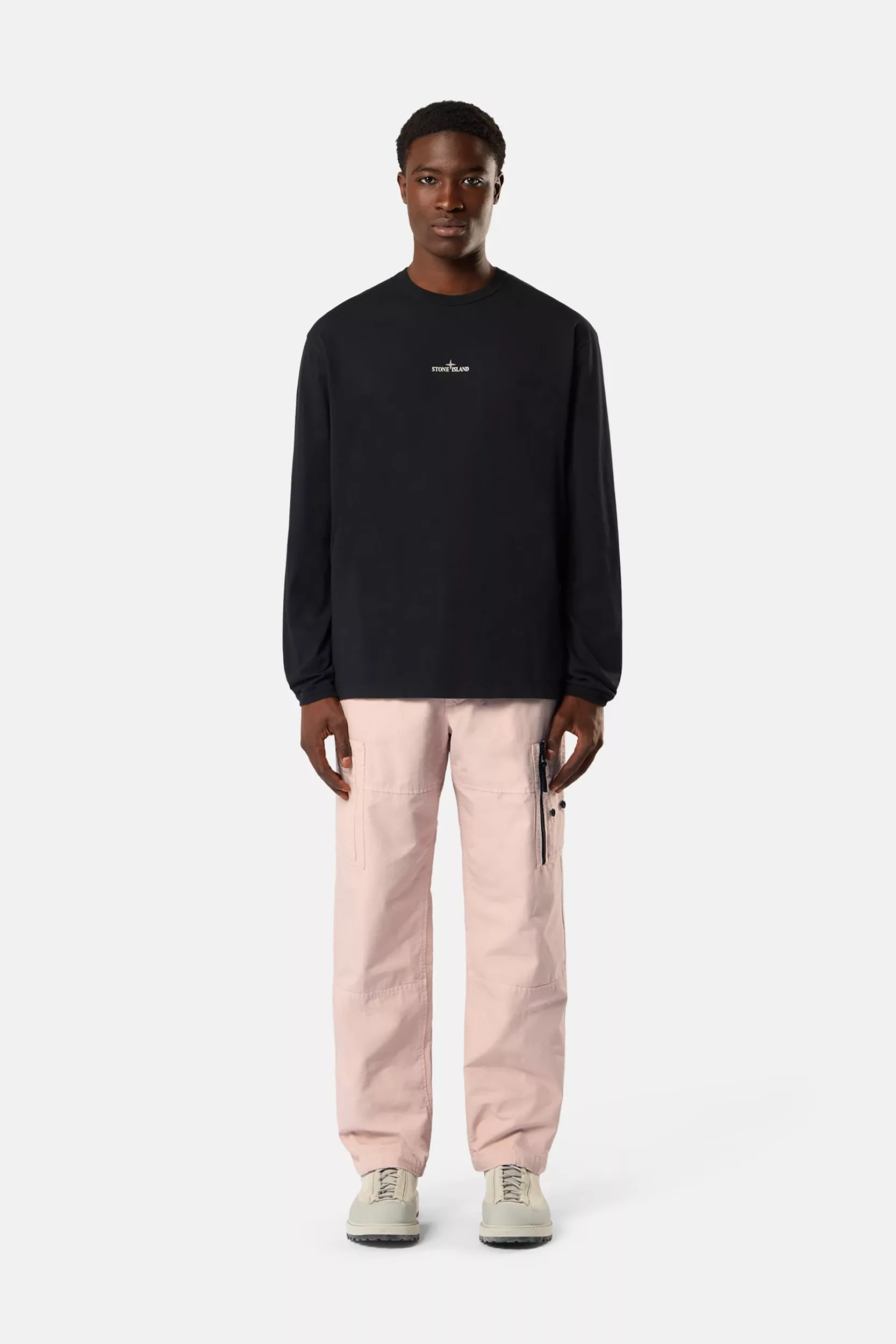 STONE ISLAND T-Shirt Noir Organic Cotton Jersey